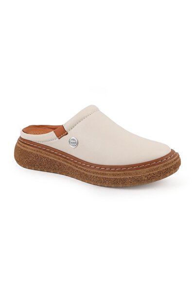 Mammamia Women's Slippers Daily Genuine Leather Closed Toe Anatomical Thick S...