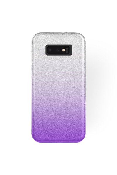Forcell Σκληρή Θήκη με Γκλίτερ Διαφανής / Βιολετί (Samsung Galaxy S10e)