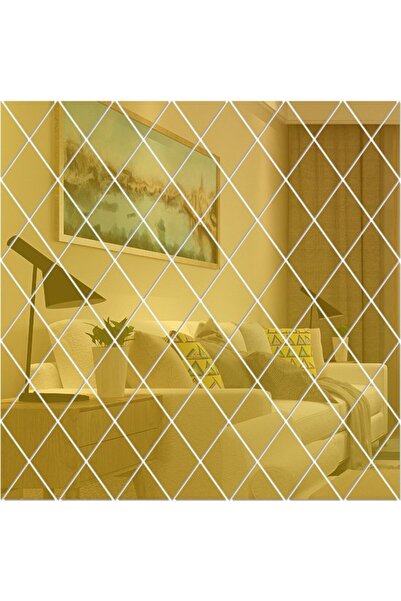 STARSTAR Mirror wall sticker gold 100x100cm 3D diamond.