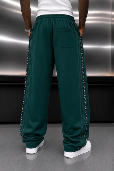 NOMARC Green Baggy Sweatpants with Motif