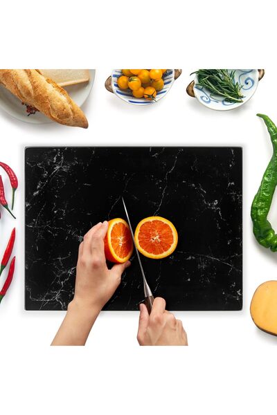 MODEN Kitchenville Glass Cutting Board 16"x12": Tempered Glass Kitchen Counte...