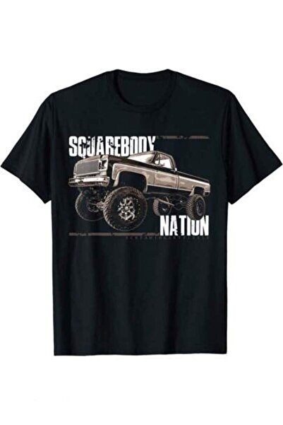 NOURAM Classic Square Body Vintage Squarebody Nation Men's Round Neck Short-S...