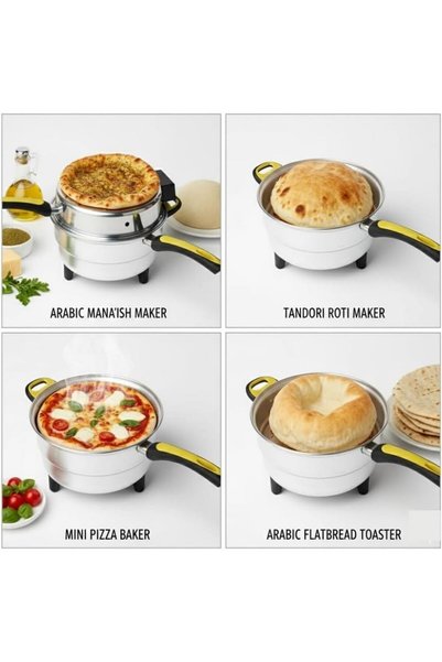 Generic Arabic Khameer Bread Maker | Pita, Khubz & Mini Pizza Cooker | Stovetop Non-Stick Flatbread Cooker | Traditional Middle Eastern Bread Maker