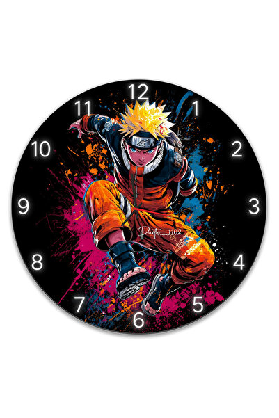 OEM Ceas de Perete Anime Naruto Urban Art, 35 cm, Silențios + Cutie Cadou