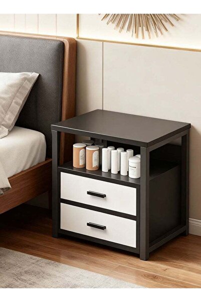 JCB CHIC Multi-Functional Nightstand With 2 Drawer, Molden Bedside Table, Woo...