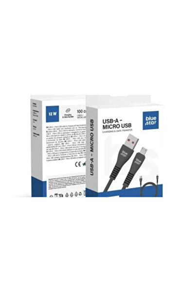 OEM Καλώδιο USB A σε Micro USB Blue Star 2A 1M Dc99M Μαύρο