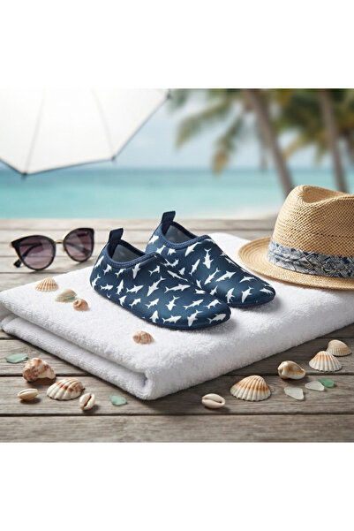 Deniz ve Havuz Ayakkabısı Kaydırmaz Aqua Shoes Hızlı Kuruyan Plaj Su Ayakkabısı Desenli