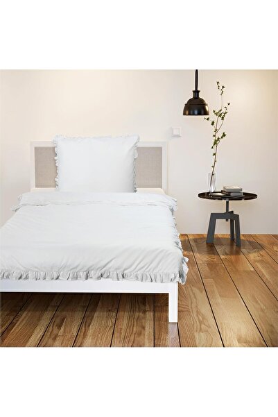 JEMIDI Bed linen, 2 pieces, 100% cotton, white, 135x200cm, 80x80cm