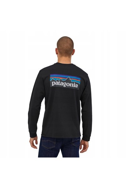 Patagonia Hanorac bărbătesc cu mânecă lungă, cu logo P-6, model Responsibili-...