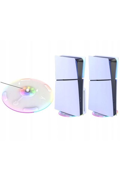 NO BRAND Suport vertical cu lumină RGB pentru consola PS5 Slim - Ultra Subțire