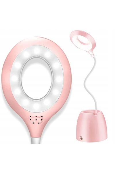 NO BRAND Lampă de birou roz cu recipient