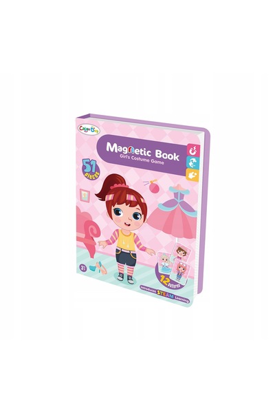 Luxma Puzzle magnetic creativ de îmbrăcat păpuși pentru fete, 51 magneți