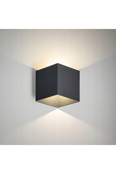 NO BRAND Aplică de perete exterioară CUBE GRAY LED IP54 grafit