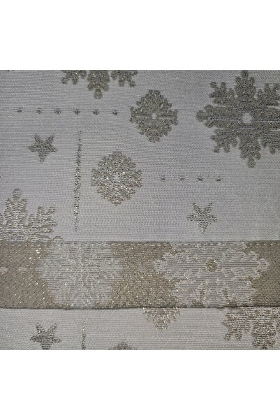 NO BRAND Față de masă de Crăciun cu fulgi de nea argintii 300x130cm