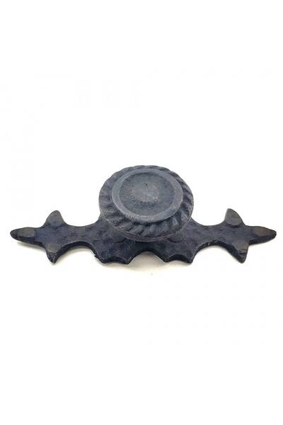 pınaxar Buton decorativ din alamă în stil antic, cu dungi - 25x80 mm, oxid