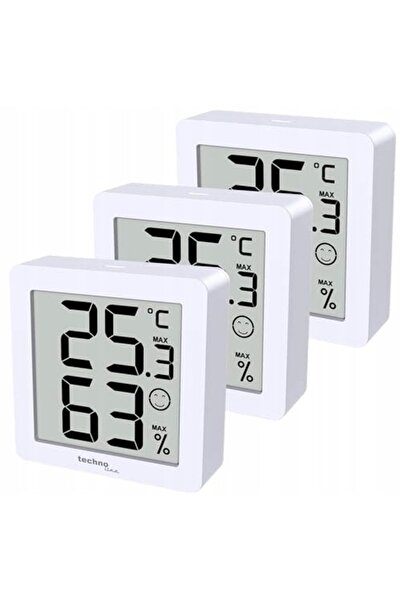 TECHNOLINE Set de 3 Termometre Higrometre Magnetice Mini
