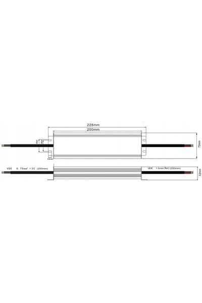 adler Sursă de alimentare LED rezistentă la apă, 12 V, 250 W, 21 A, transform...