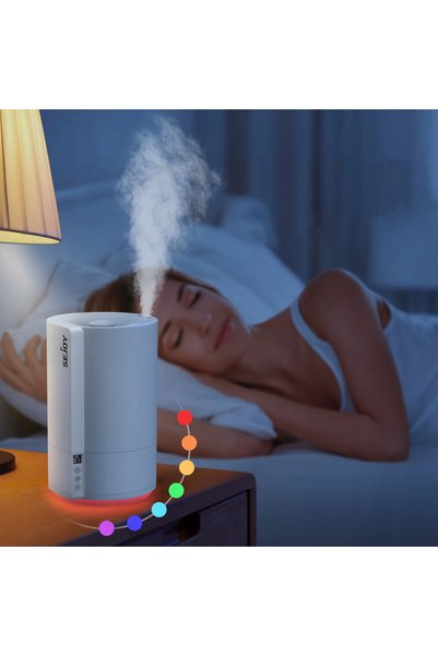 NO BRAND UMIDIFICATOR DE AER SEJOY, DIFUZOR DE AROMĂ, LAMPĂ DE NOAPTE, 4L, ALB