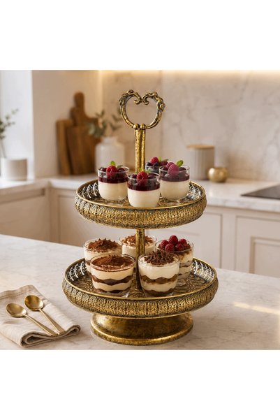 NO BRAND SUPPORT DECORATIV PENTRU LUMÂNĂRI, TAVĂ METALICĂ, ELEGANT, 52 CM