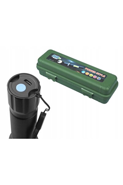 NO BRAND Lanternă 1 LED COB cu zoom și acumulator MicroUsb YJ-2987