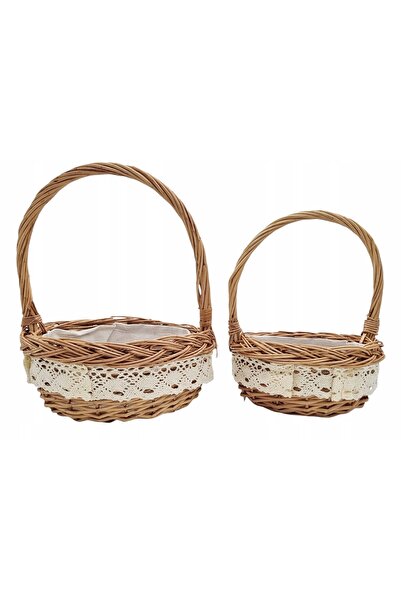 NO BRAND SET DE COȘURI CU DANTELĂ coș nuntă comuniune COȘ W2527