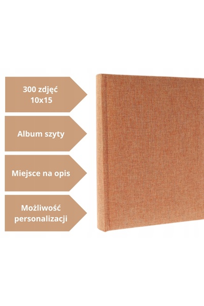 gedeon Album foto pentru 300 de fotografii de 10x15, cu coperta cusută din pâ...