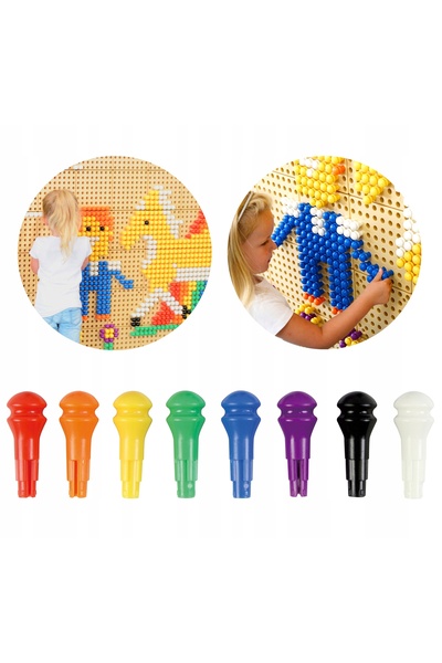 NO BRAND PINIOANE COLORATE PENTRU TABLA DE MANIPULARE – 512 BUCĂȚI, 8 CULORI ...
