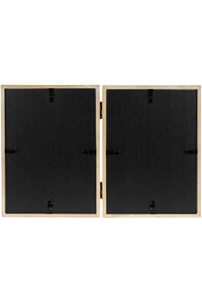 NO BRAND Ramă pentru două fotografii 13x18 din lemn rustic pentru cadou
