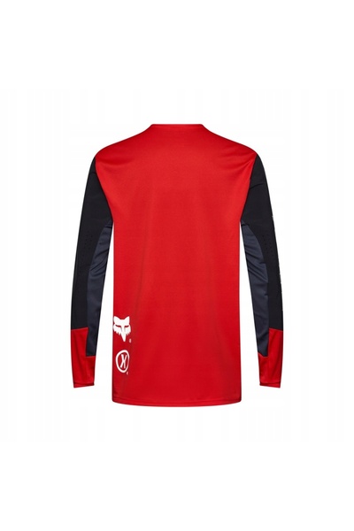 Fox Bluză ciclistă Defend LS Jersey Elevated - roșu fluo XXL