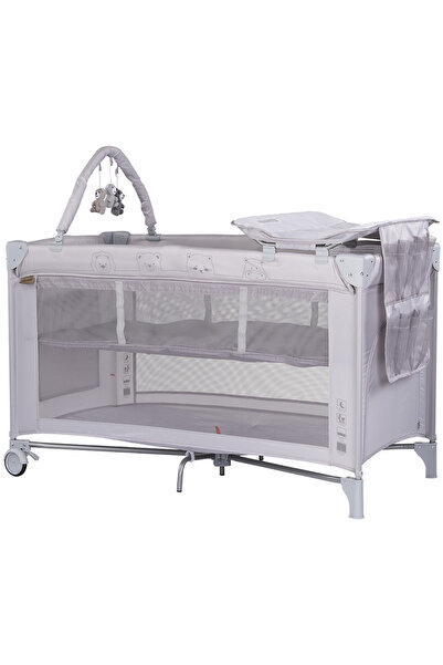 Chipolino Patut pliabil cu saltea de infasat Luna platinum