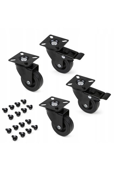 NO BRAND Roată pivotantă din cauciuc pentru mobilier, 75mm, Emuca, 160KG, cu ...