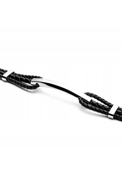 NO BRAND Brățară pentru bărbați Pierre Ricaud Black PierreRicaud-PR646.5BL