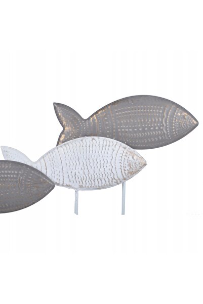 NO BRAND PEȘTE DECORATIV METALIC PE BAZĂ 36,5X6X29,5cm