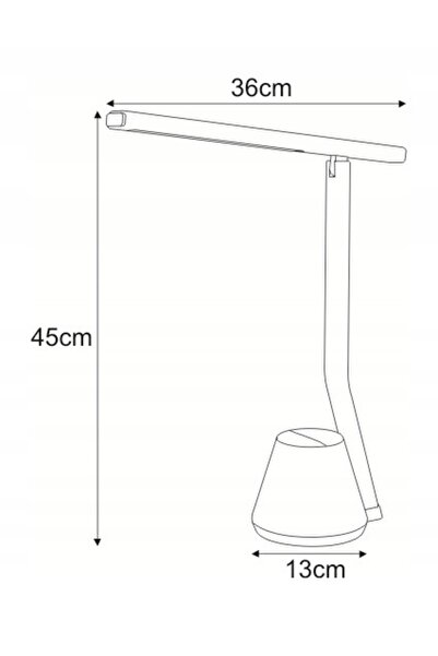 NO BRAND Lampă de birou LED albă, cu suport pentru accesorii, reglabilă, mode...
