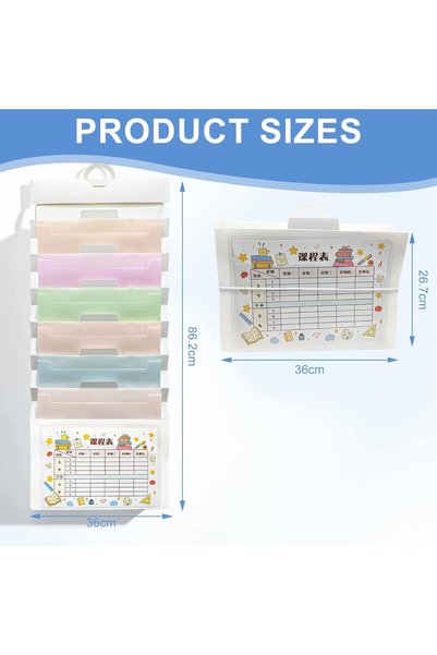 NO BRAND Organizator de perete pliabil pentru documente A4, cu 6 buzunare, pe...