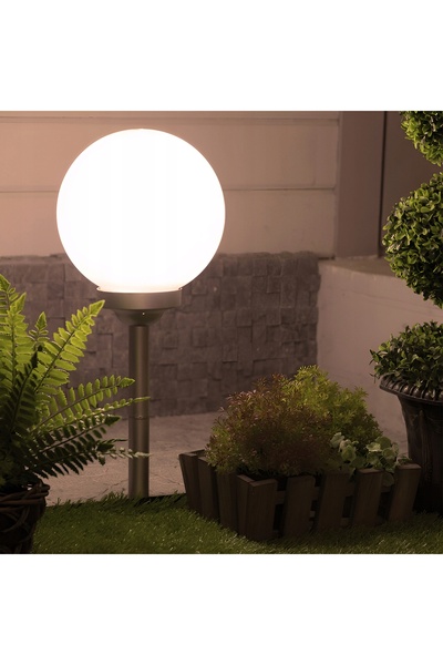 NO BRAND 12X LAMPĂ SOLARĂ LED SFERICĂ DE ÎNFIPT ÎN GRĂDINĂ, 30 cm – SET DE LĂ...