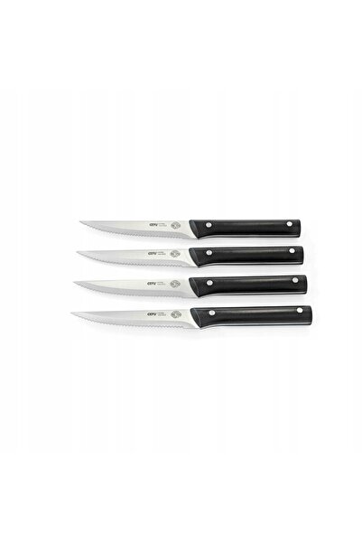NO BRAND GEFU Set de 4 cuțite pentru fripturi și pizza BBQ, 26 cm