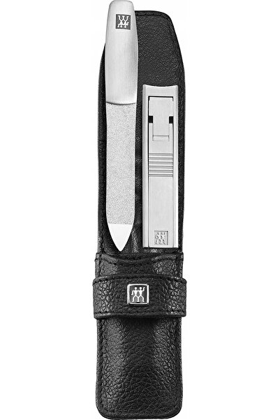 ZWILLING Set de manichiură Twinox din piele neagră, 2 piese.