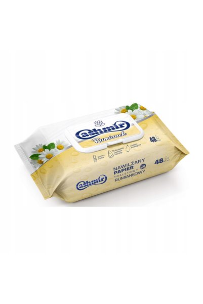 NO BRAND Hârtie igienică umedă 48 UNITĂȚI cu aromă de mușețel Cashmir x 25 un...