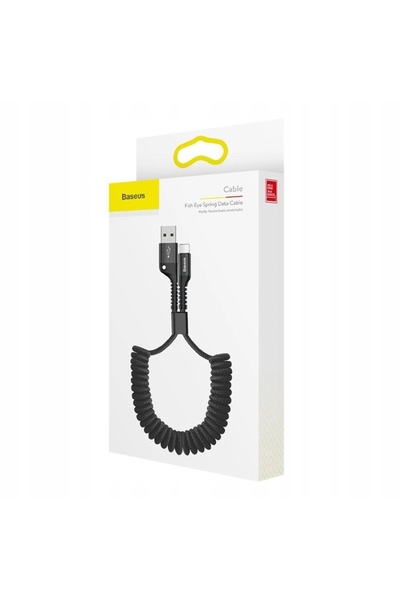 NO BRAND Cablu 1m Baseus spiralat USB la Lightning 2A Negru