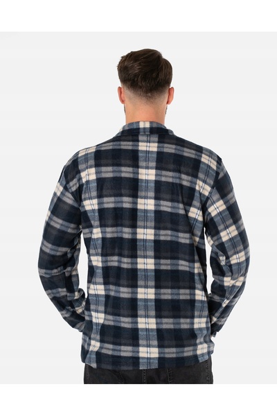 NO BRAND Cămașă călduroasă din fleece pentru bărbați, căptușită 231-04 3XL