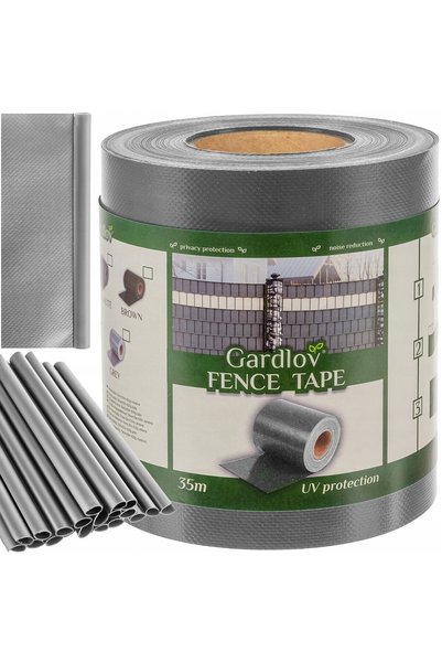 ISO TRADE Bandă de gardă 19cmx35m 630g/m2 gri 23704