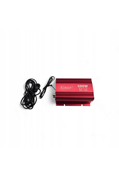 NO BRAND Amplificator auto Kinter MA-700 500 W, 2 canale, USB, FM, MP3, roșu