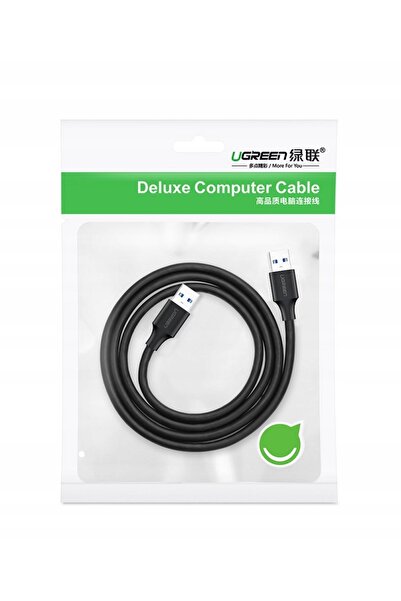 Ugreen Cablu USB - USB (tată - USB 3.2 Gen 1) 1 m negru (US128 10)
