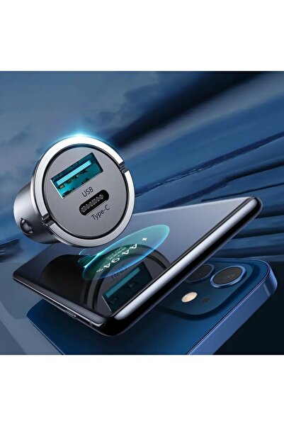 Joyroom Încărcător auto C-A35 USB + Type C PD 45W 5A QC 3.0 Negru