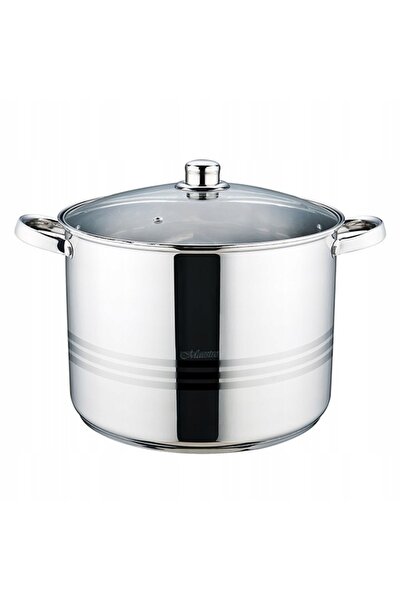 Maestro Oală din oțel inoxidabil cu capac pentru gaz și inducție (16L S/N) MR...