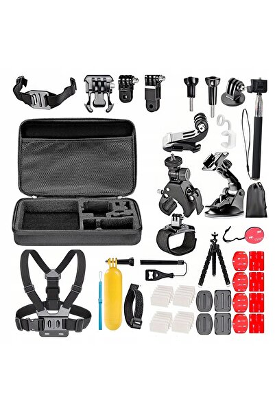 NO BRAND KIT ACCESORII XXL GOPRO HERO 13 12 11 10 9 8 7 GoPro 55w1 HUSĂ ȘI CUREA