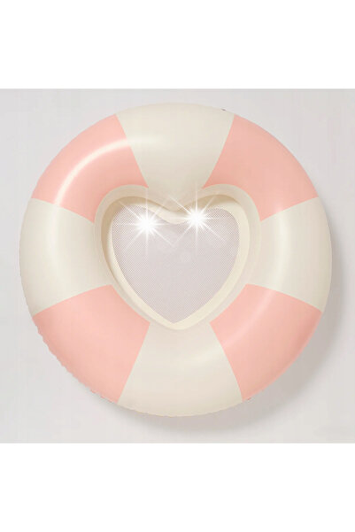 NO BRAND Sunnylife: colac de înot gonflabil 130 cm Stole My Heart Dungi Roz