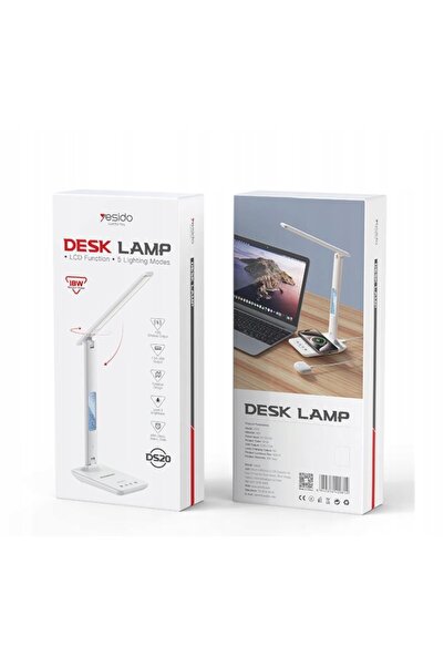 NO BRAND Lampă de birou Yesido DS20 cu inducție și afișaj LCD, albă