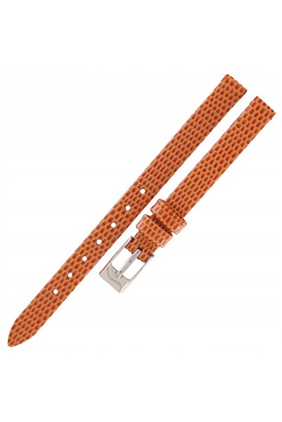 NO BRAND TEKLA J3B - 08mm - Lizard - ORANGE - Curea de ceas din piele